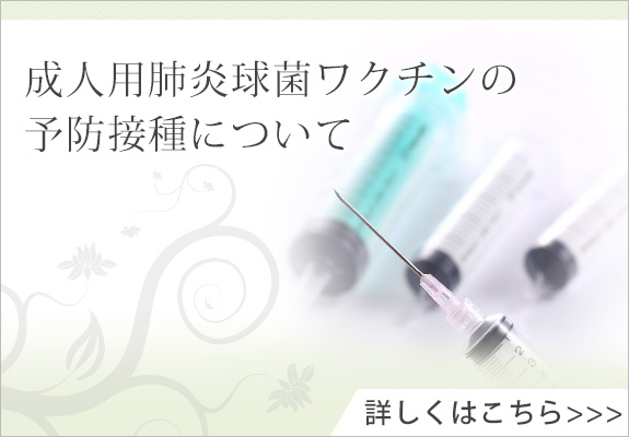 成人用肺炎球菌ワクチンの予防接種について